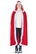 Skeleteen Red Velvet Santa Cape - Long Red Velour Hooded Cloak with White Fur Trimming Christmas Holiday Santa Claus and Mrs Claus Costume Robe with Hood - For Adults and Kids